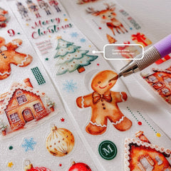 Winter Limited Edition Washi Tape - Christmas Snowman Flowers Girl Character Decorative Tape