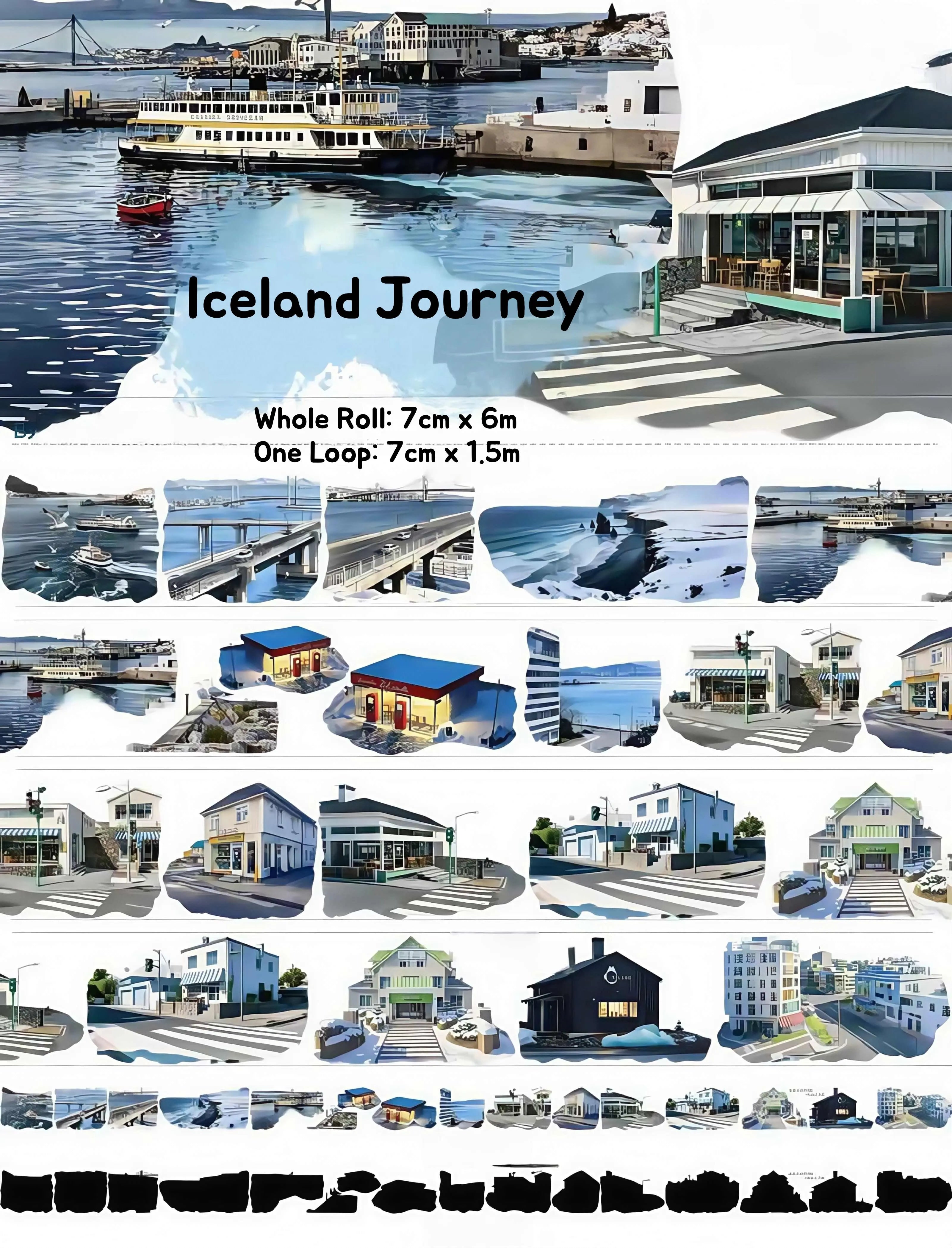 Iceland Scenery PET Tape Iceland Scenery PET Tape | Monochrome Landscape & Travel Tape