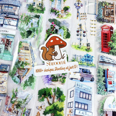 Town Corners PET Tape Town Corners PET Tape | Street & Scenery Elements for Crafts