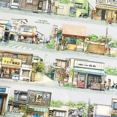 Japanese Street PET Tape - 2 Styles Japanese Street PET Tape – Retro Town & Daily Life Scenery | Shroomi