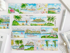 Scenic Landscape Collection Washi Tape - Four Seasons Pier | PET 7.5cm x 5m
