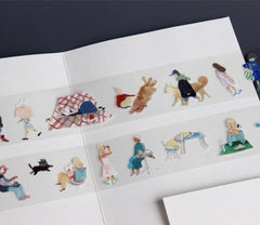 Character Tape Set – Walk & Coffee Walk & Coffee Pre-cut Character Tape | Artistic People Stickers