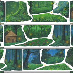 Firefly Summer Night PET Tape Firefly Summer Night Shell Gloss Tape | Magical Forest Scenery