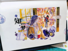 Ephemeral Dreams Pet Tape - 3 Styles Ephemeral Dreams Series – Watercolor Character PET Tape | Journaling & Scrapbooking Aesthetic Tapes