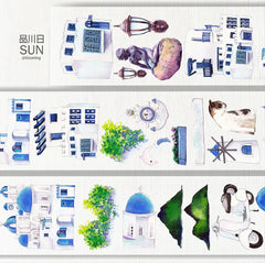 Mediterranean Oil Painting Washi Tape - Decorative Journaling Tape