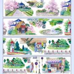 Sweet Spring & Summer Scenery PET Tape Spring & Summer Scenery PET Tape | Cheerful Park & Town Tape