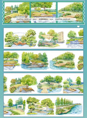Spring Corner Scenery PET Tape Spring Corner Scenery PET Tape | Peaceful Park & Lake Views