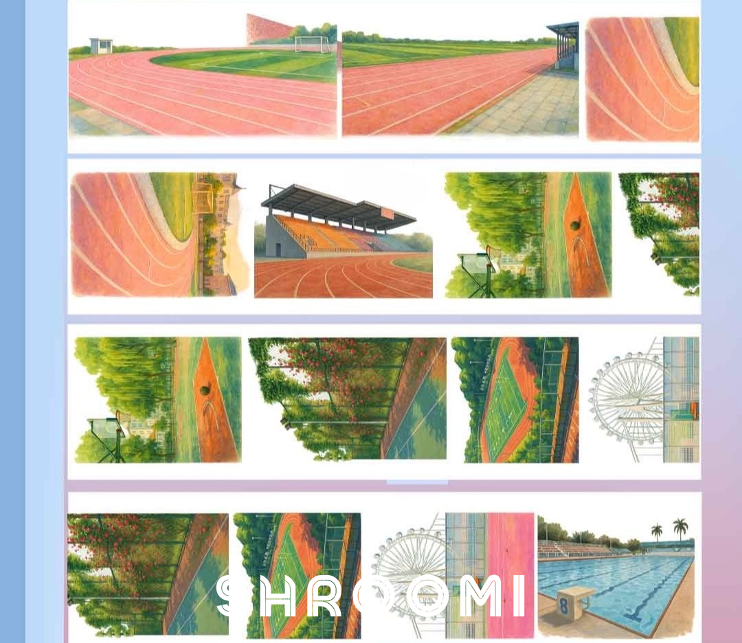 Campus Scene 1 PET Tape Campus Scene PET Tape for Journaling