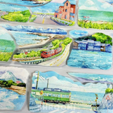 Sea Island Journal PET Tape Sea Island Journal Shell Gloss PET Tape | Summer Seaside Scenery