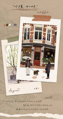 Coffee Shop Street PET Tape Coffee Shop Street PET Tape | Cozy Cafe Scenery for Journaling