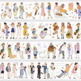 Starlight Figures hand-painted PET tape with whimsical character illustrations for scrapbooking