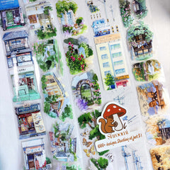 Town Corners PET Tape Town Corners PET Tape | Street & Scenery Elements for Crafts