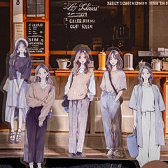 Daily Outfit Sticker Collection Daily Outfit Sticker Pack – Fashion Girl Stickers for Journaling, Planners & Scrapbooking