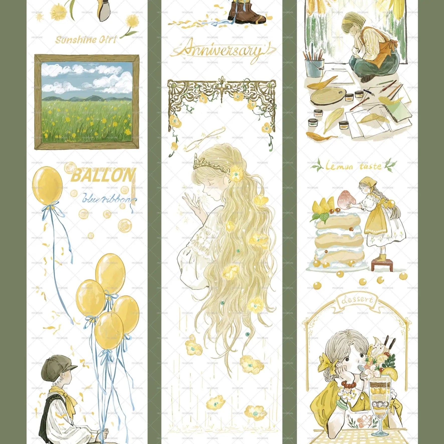 Golden Hour Glow - Character PET Tape Golden Hour Glow Character PET Tape | Cute Journaling Stickers