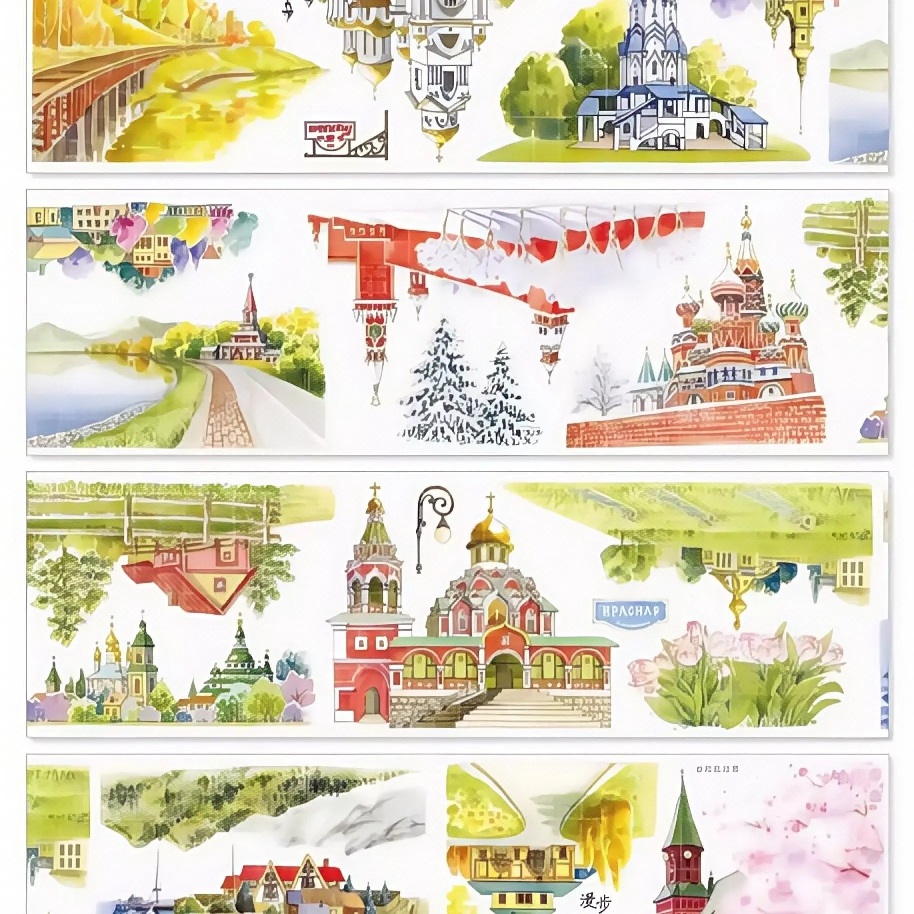 Strolling in Moscow PET Tape Strolling in Moscow PET Tape | Russian Architecture Scenery