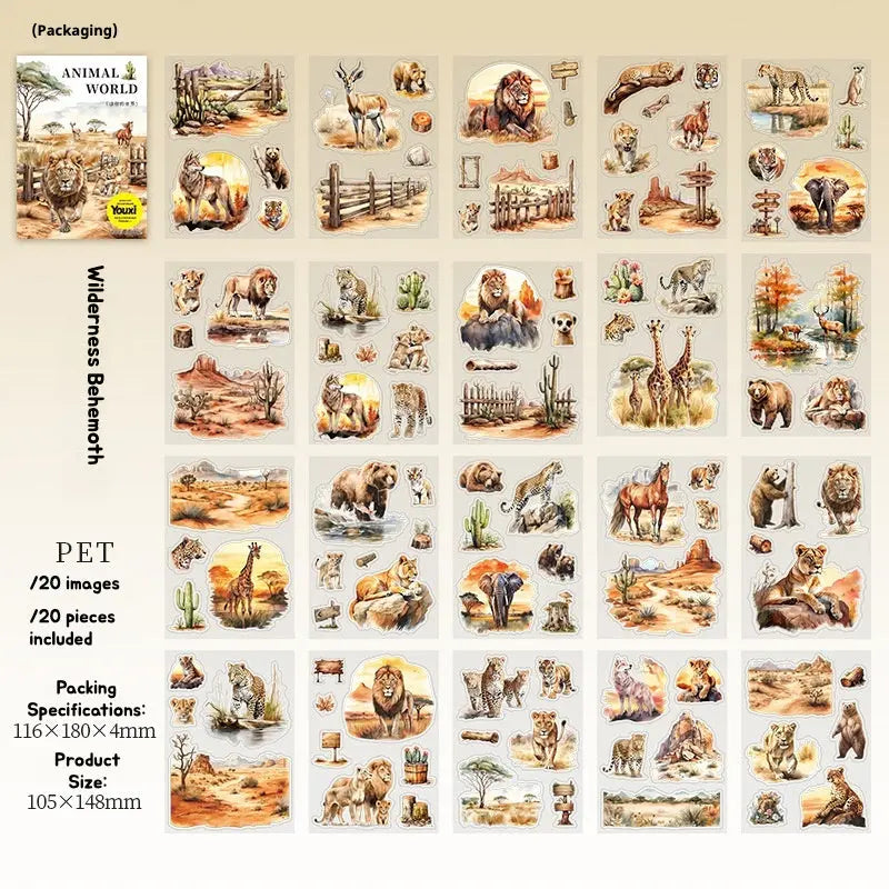 Animal World PET Stickers - 4 Styles Shroomi