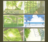 Midsummer Light - Large Background PET Tape Large Summer Background Tape | Campus & Classroom Scenery