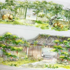 Countryside Cottage PET Tape Countryside Cottage PET Tape | Rustic & Chinese Scenery Sticker