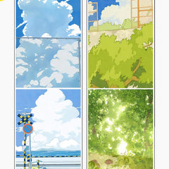 Midsummer Light 2 - Large Background Tape Large Summer Background Tape 2 | Campus Street Scene Tape