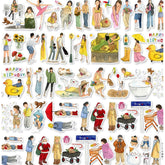 Life's Paces die-cut PET tape with lifestyle character stickers for scrapbooking at Shroomi