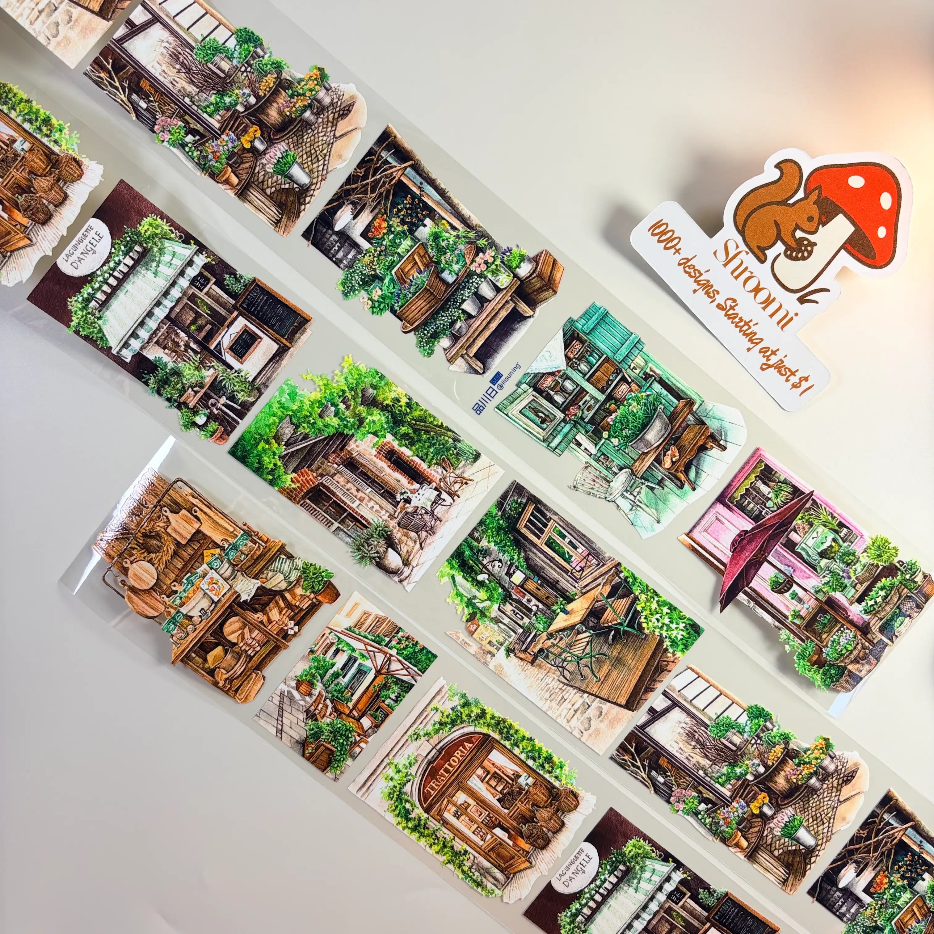 Afternoon Time PET Tape Afternoon Light PET Tape – Vintage Garden Café Scene for Journaling