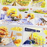 Autumn Street Scene PET Tape Autumn Street Scene PET Tape | Fall Scenery for Journaling