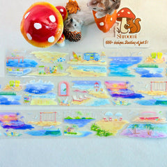 Azure Holiday PET Tape Azure Holiday Shell Gloss PET Tape | Seaside & Beach Scenery