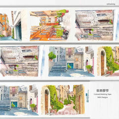 Beautiful Street Corner PET Tape Beautiful Street Corner PET Tape | European Alley Scenery Sticker