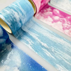 Blue Cloudscape Washi Tape – Sky Scenery for Journaling & Scrapbooking Blue Cloudscape Washi Tape | Dreamy Water Reflection Scenery