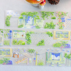 Breezy Midsummer PET Tape Breezy Midsummer Shell Gloss Tape | Nostalgic School Scenery