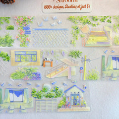 Breezy Midsummer PET Tape Breezy Midsummer Shell Gloss Tape | Nostalgic School Scenery