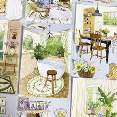 Cozy Interior Scene PET 2 Tape Cozy Interior Scene PET Tape | Home Decor Stickers for Crafts