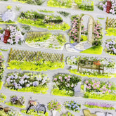 Garden Courtyard PET Tape Garden Courtyard PET Tape | Floral Arch & Fence Scenery Sticker