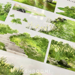 Garden Pathway Scene PET Tape Garden Pathway PET Tape | Floral & Staircase Scenery Sticker