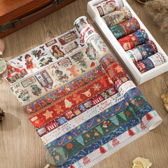 Christmas Washi Tape Set - 20 Rolls | Festive Decorative Masking Tape for Journaling & Gift Wrapping