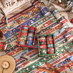 Christmas Washi Tape Set - 12 Rolls | Festive Decorative Tape for Scrapbooking & Gift Wrapping
