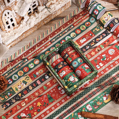 Christmas Washi Tape Set - 12 Rolls | Festive Decorative Tape for Scrapbooking & Gift Wrapping