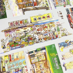 Hong Kong Street Life PET Tape Hong Kong Street Life PET Tape | Urban Scenery & Shop Stickers