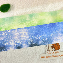 Poetic Ripples Washi Tape Rainfall Reverie Watercolor Rain Washi Tape - 6cm x 1.9m | Shroomi
