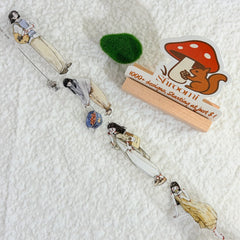 Die-cut Light Spring Dreams Character PET Tape Whimsical Spring Reverie Girls PET Tape for Journaling | Shroomi