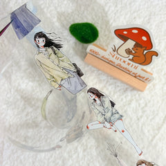 Die-cut Light Spring Dreams Character PET Tape Whimsical Spring Reverie Girls PET Tape for Journaling | Shroomi