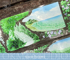 Island Breeze & Green Trail PET Tape Island Breeze & Green Trail PET Tape | Tropical Scenery Sticker