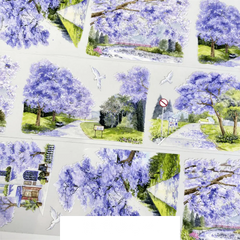 Jacaranda Lane PET Tape Jacaranda Lane PET Tape | Purple Floral Street Scenery Sticker