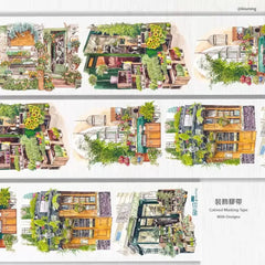 Life Is Good PET Tape Life Is Good PET Tape | Vintage Flower Shop & Street Scenery