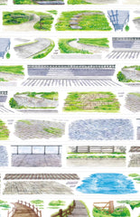 Pathway Rest Scenic PET Tape Pathway Rest PET Scenic Tape β Midground Road Loop Tape for Journaling, Scrapbooking & DIY Landscape Crafts