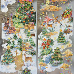 Christmas Wonderland & Christmas Legend Washi Tape - Festive Holiday Decorative Tape for Journaling