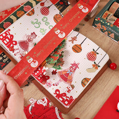 Christmas Washi Tape Set - 8 Rolls Decorative Cartoon Tape for Journaling & Scrapbooking