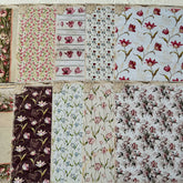 Vintage American Country Tulip Junk Journal Paper - Floral Background Paper for Scrapbooking & Photography