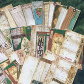 Vintage Botanical Floral Junk Journal Paper - 38 Pieces Background Paper for Scrapbooking & Art Journaling