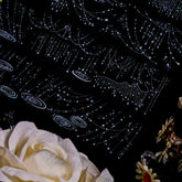 Silver foil starry patterns on black PET tape roll for scrapbooking